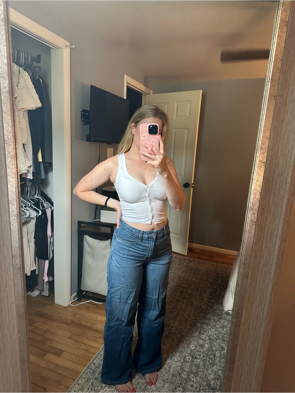 White Cropped Tank Top - Women